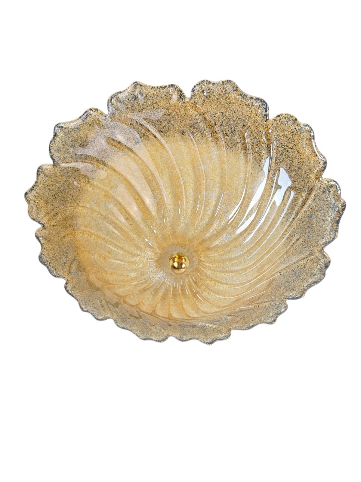 Plafoniera Murano Graniglia Oro 50cm: Luce Veneziana in Casa Tua