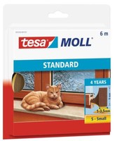 Tesa Moll Schaumstoffdichtung Fenster Und TüRen I-Profil 6M X 9Mm X 4Mm Braun