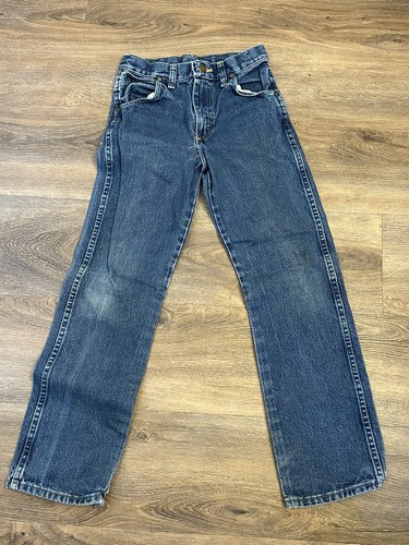 Wrangler Leather Tag Boys Jeans 12 Regular Adjustable - Picture 3 of 7