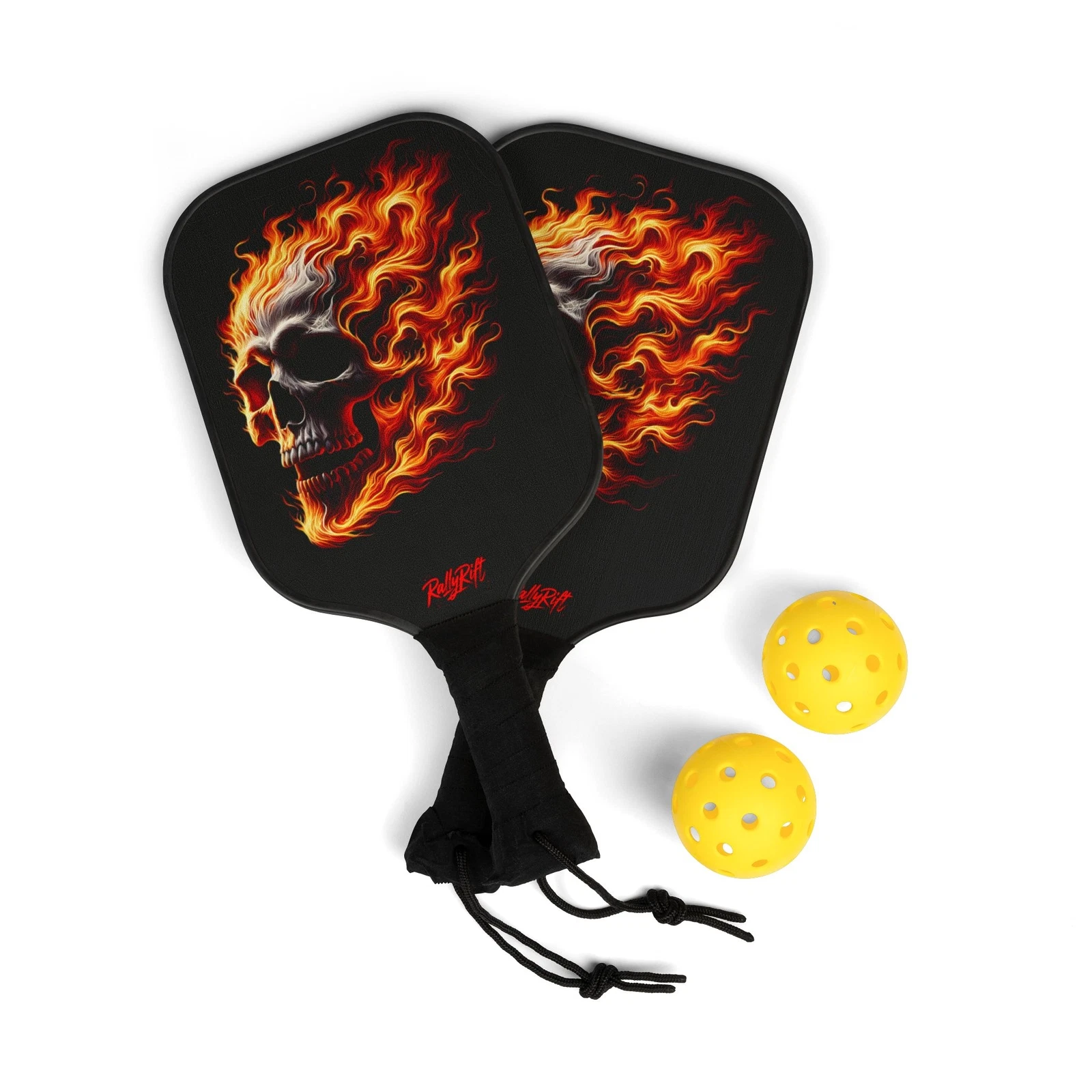 FireSkull Pickleball Kit- 100% Wood constructed paddles