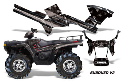Atv Graphics Sticker Für Polaris Sportsman 500/700/800 05-10 Gedämpft V2
