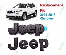 Matte Black Front Rear Jeep Emblem Fit For 2014-2018 Cherokee Matte Black Front Rear Jeep Emblem Fit For 2014-2018 Cherokee