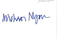 Michael Nyman Composer Autogramm signed 10x15 cm Karteikarte 