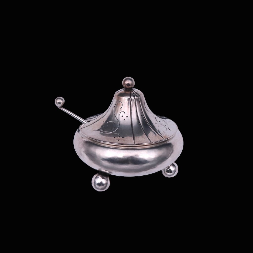Georg Jensen. Sterling Salt Cellar & Pepper Shaker #433 - Harald