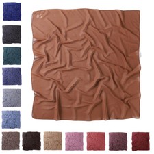 Women Square Chiffon Glitter Scarf Bandana Wrap Shawls Headscarf Stoles 90 90cm