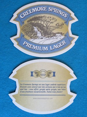 Beer Brewery Coaster: CREEMORE SPRINGS Premium Lager ~ Ontario, CANADA Est. 1987