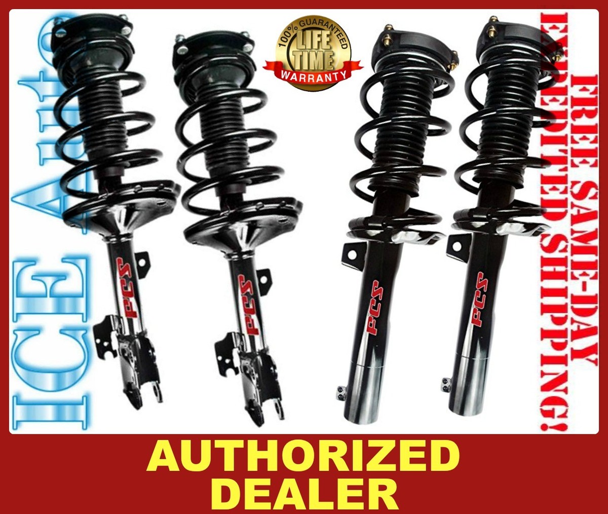 Complete Strut & Coil Spring Assembly Kit For Chevrolet Impala 2000-2011 – Front & Rear (4 Pieces)