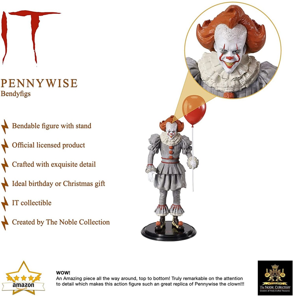 The Noble Collection - IT: Pennywise Bendable - Pavilion Distribution