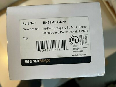 Signamax 48458MD-C5E, 48 port cat 5e patch panel,