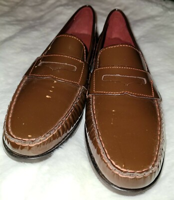 NWOB Cole Haan Brown Leather Penny Loafers NEW Cole Haan Handsewn Brown Pebbled Leather Penny Loafers  main image 2
