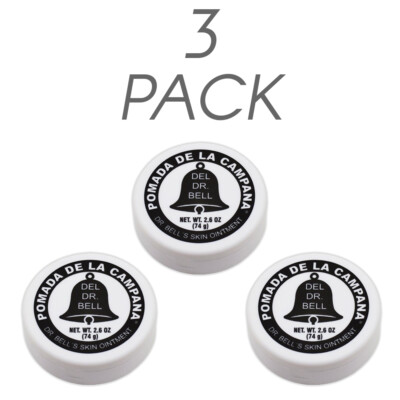 Dr. Bell's Pomada de la Campana Ointment. Skin Moisturizer. 2.6 Oz. Pack of 3