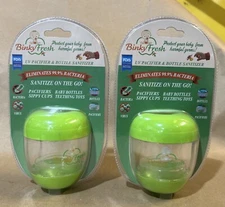 2 Pacifier Baby Bottle Nipple UV Cleaner On The Go Battery Operated Binky Fresh