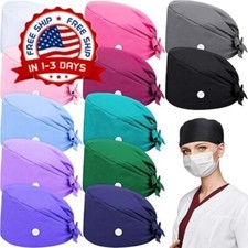 Gorros De Fregado Para Mujer, Gorros De Enfermer a Para Dentista, 12 Piezas NEW.