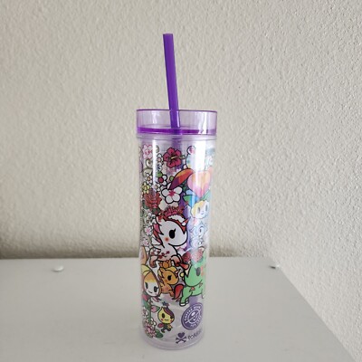 TOKIDOKI x Coffee Bean & Tea Leaf Tall Patterned Cold Stylish Cup 16 oz *NEW*