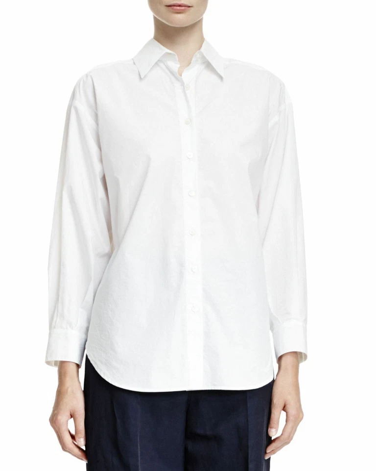 Camisa Blusa STELLA McCARTNEY Blanca Algodón Popelina Pajarita Espalda 38 EE. UU. 4 Foto 2 de 4