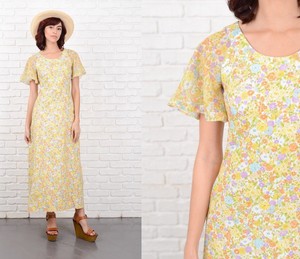 yellow hippie dress