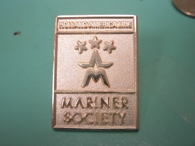 Mariner Society 3 Star Holland America Line Vintage Tie Tack Lapel Pin m24
