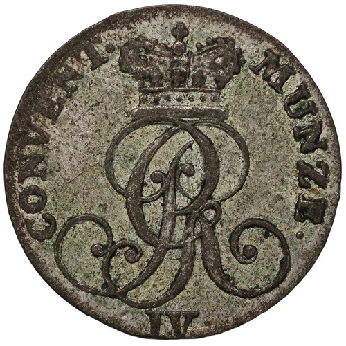 German States - Kingdom of Hannover 1826-B 4 Pfennig Georg IV World Silver Coin - Picture 2 of 3