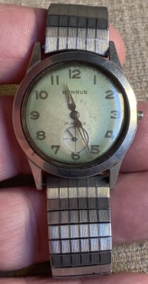 NOT WORKING Vintage Benrus Stainless Steel #2155 Men s Swiss Mechanical Watch