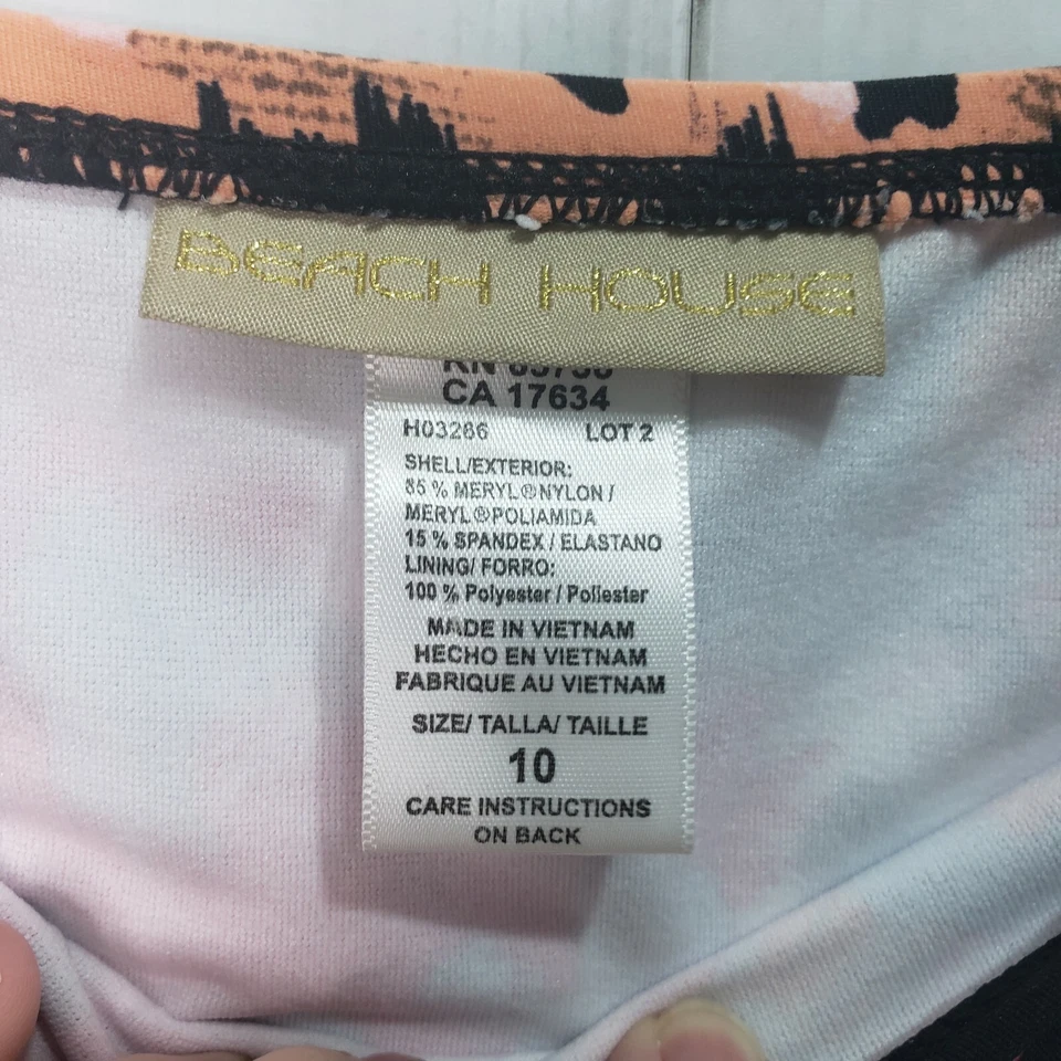 Beach House 女式动物印花比基尼底部臀部领带细节 10 码 — 第 4/4 张图片