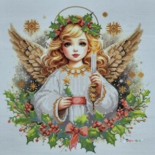 Angel Bead Embroidery Kit DIY Beaded Needlepoint Stitching ta-541