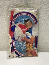 Vintage 1997 Intex The Wet Set 20" Beach Ball 59020 Red White Blue