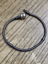 Pandora Moments 925 Sterling Silver Bracelet w/ Barrel Snap Clasp Size 7.5