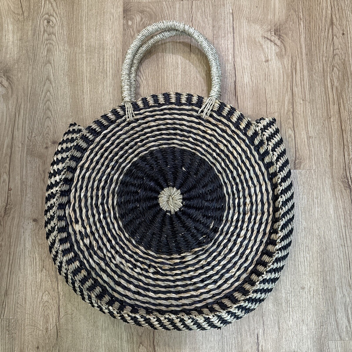 Beach Bag Round Straw Bag Black Time And Tru Women's Circle Straw