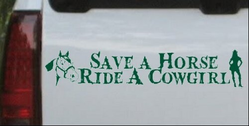 Calcomanía Pegatina Save a Horse Ride a Cowgirl Coche o Camión Ventana Laptop - Imagen 14 de 32