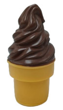 Play Food Soft Serve Chocolate Ice Cream Cone New