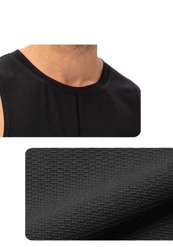 Men Stretch Vest Running Quick Dry Summer Fitness Breathable Gym Sports Tops - Picture 4 of 16
