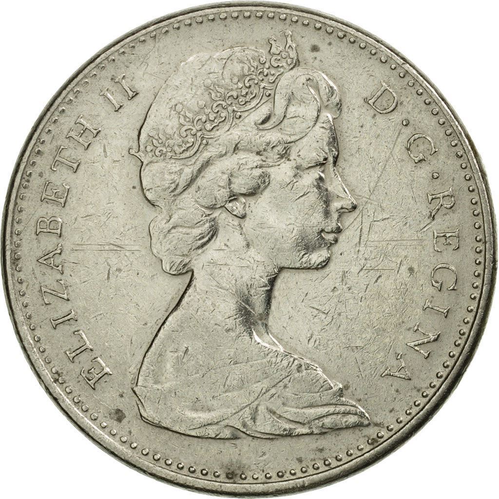 Canadian Coin Canada 5 Cents | Queen Elizabeth II | Beaver | 1965