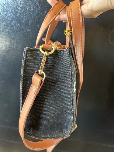 NUEVO CON ETIQUETAS BOLSO BANDOLERA BEBE RIAN DENIM ASA SUPERIOR MONEDERO DENIM OSCURO Lindo Elegante * - Imagen 6 de 15
