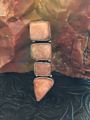 Rustic Natural Desert Pink Sunstone Pendant 2'' Artisan Southwest
