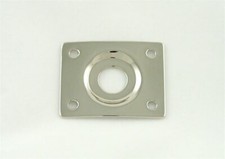 NEW - Rectangular Jack Plate For Guitar - NICKEL