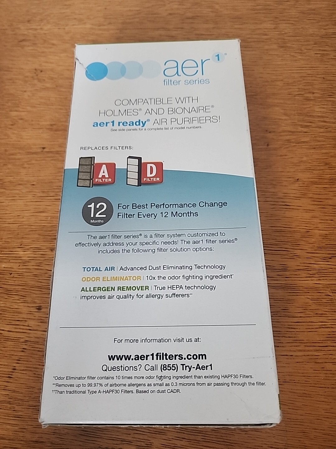 Genuine Holmes aer1 True HEPA Allergen Remover Air Purifier Filter