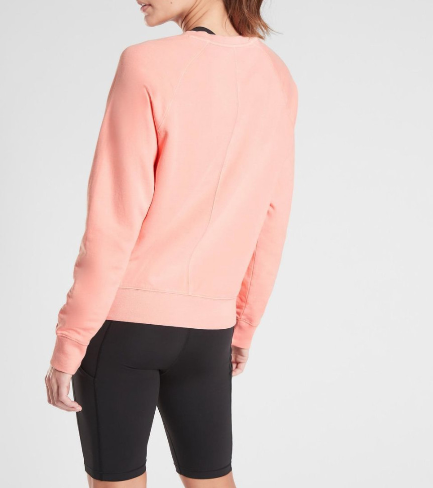 ATHLETA  WOMEN'S BEACH PEACH LONG SLEEVE SUNDOWN SWEATSHIRT TOP Sz XS
