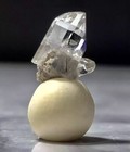 RARE LUSTROUS GLASSY GEMSTONE CLEAR TOPAZ CRYSTAL MINI BRILLIANT MATRIX +gift — photo 6