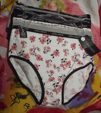 5 NEW LAURA ASHLEY LS9221 5PKJE SIGNATURE WAISTBANDS COTTON BRIEF PANTIES M