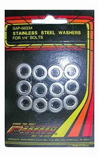 PROFORM 66334 Stainless Steel Flat Washer 1/4 CHEVY CHEVROLET FORD MOPAR 12 PACK