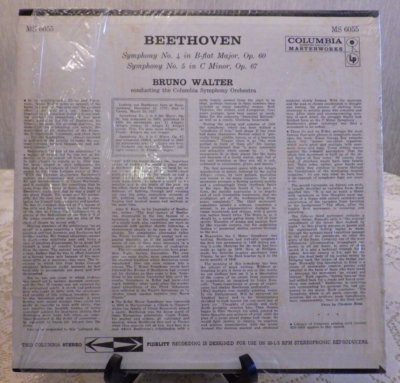 Bruno Walter Columbia Symph. Orchestra BEETHOVEN SYMPHONY NO.5/4