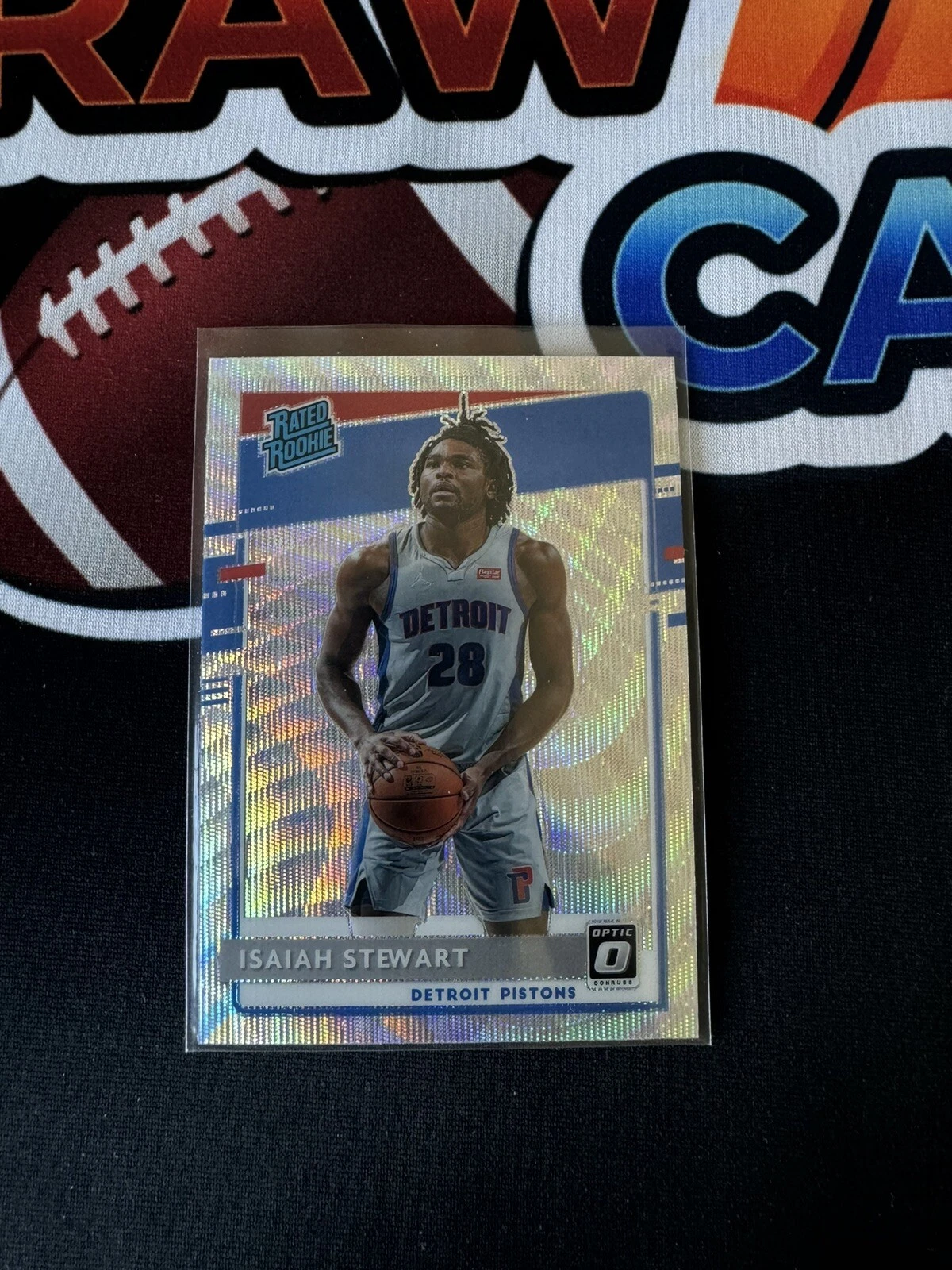 2020-21 Donruss Optic Isaiah Stewart Fanatics Silver Wave #166 Pistons Rookie RC