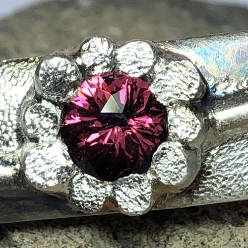 104 Ct Tw 925 Sterling Silver Bracelet With .88 Ct Natural Rhodolite Garnet USA - Picture 2 of 14