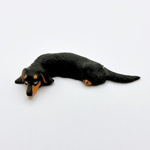 Dachshund(Black) | Kaiyodo Choco Egg Mini Figure Animal Furuta Japan F/S