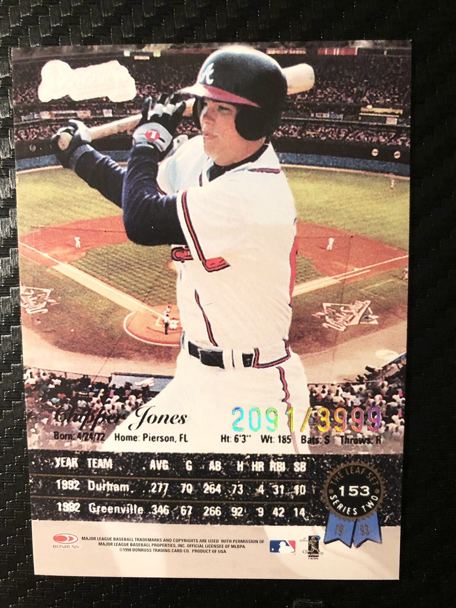 Chipper Jones 1998 Leaf Fractal Foundation Serial # 2091/3999