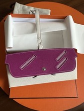 Hermes In The Loop Wink Glasses Case Nata / Magnolia Chevre Brand New Authentic