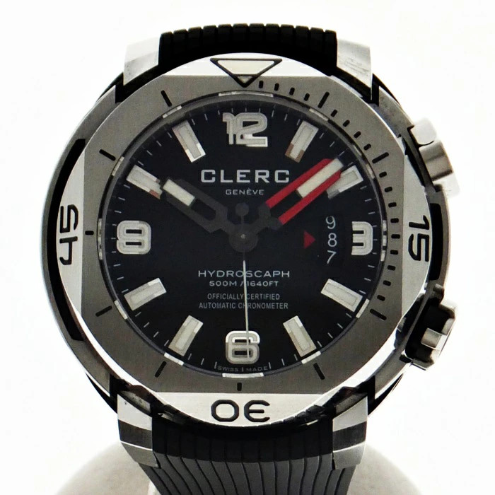 Used CLERC HYDROSCAPH H1-2R.1.5 USED-B Watch Men's Automatic Date Black