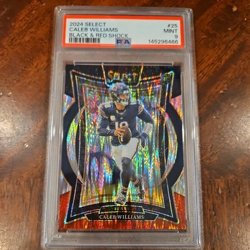 2024 Panini Select - Black & Red Shock Caleb Williams (RC) #25 PSA9