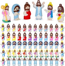 Little Jesus Figures, 60PCS Mini Jesus Figurines in Bulk, Jesus Loves You Tiny J