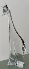 Vintage Giraffe Art Glass 6.5" Figurine-  Unmarked 